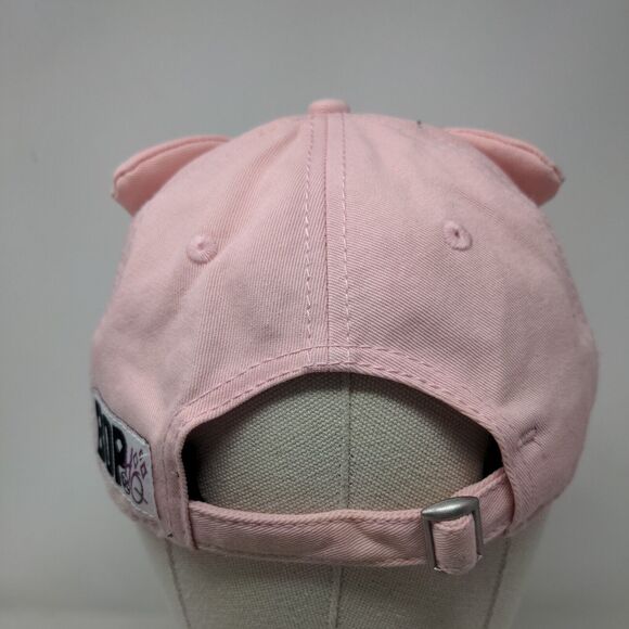 Harley Quinn Cat Ears Slideback Hat Pink OSFM Embroidered Birds Of Prey - Picture 6 of 9